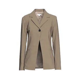 Topshop Khaki One Button Blazer
